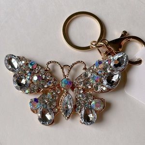 Butterfly Bag Charm 3” x 2”, Gold